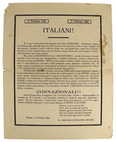 [Broadside] Italiani!