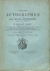 image of Vente 27 Juillet 1883 : Inventaire Des Autographes et Des Documents Historiques Composant La Collection De M. Benjamin Fillon. Séries XIII - XV. Hommes De Guerre, Vendée Contre-Révolutionnaire, Divers.