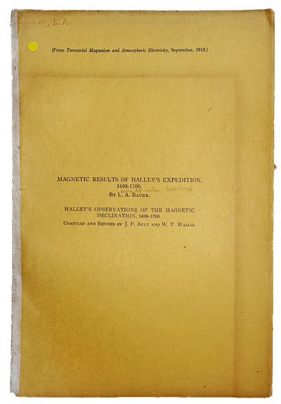 "Magnetic results of Halley's expedition, 1698-1700." WITH: AULT, J. P. & William Fischer WALLIS. "Halley's observations of the magnetic declination, 1698-1700."