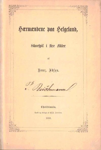 Hærmændene paa Helgeland, Skuespil i fire Akter af Henr. Ibsen. (photo 2)