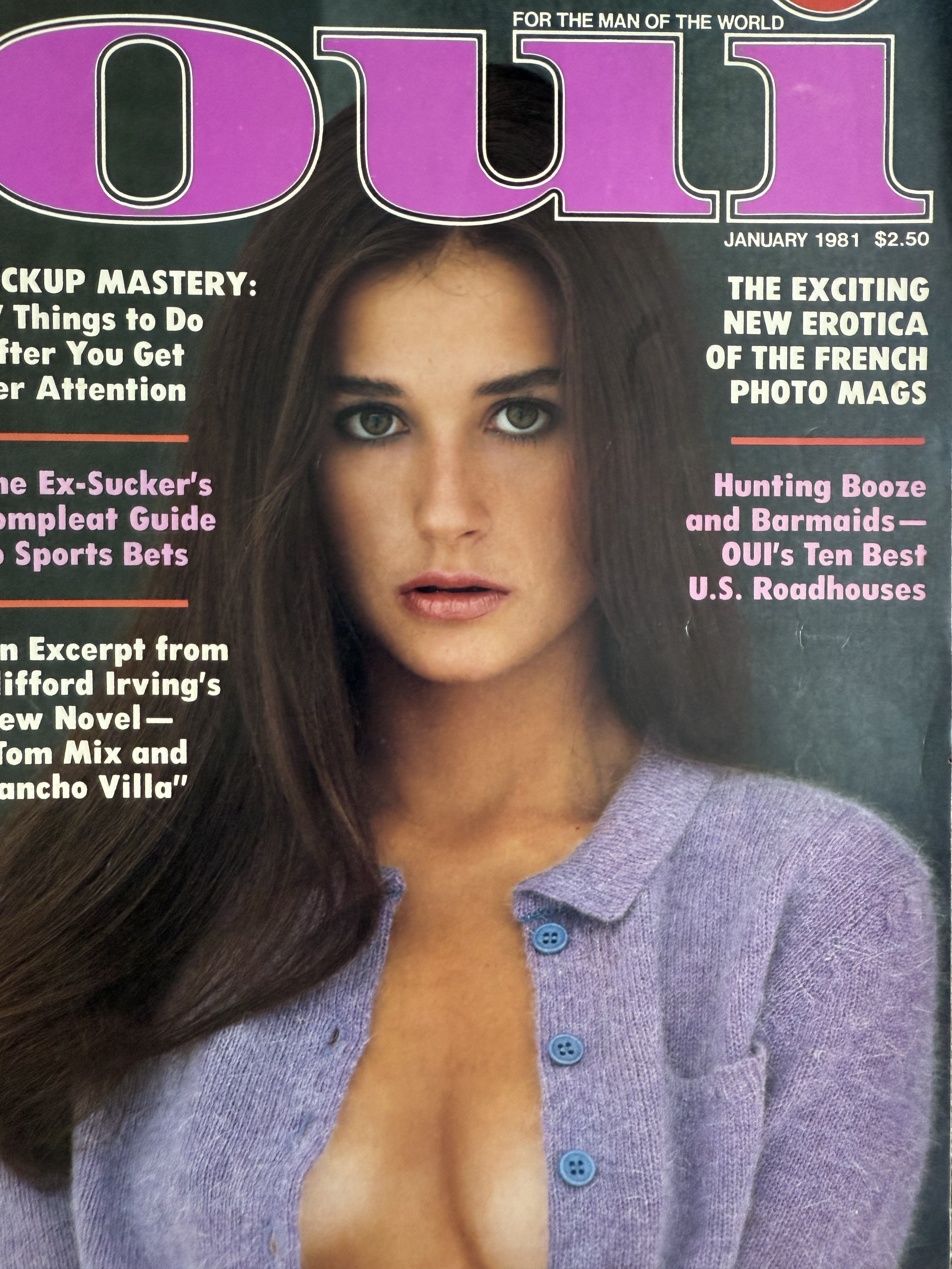 DEMI MOORE Oui Magazine January 1981 Ultra Rare Very Good Condition! by Oui magazine Saddle