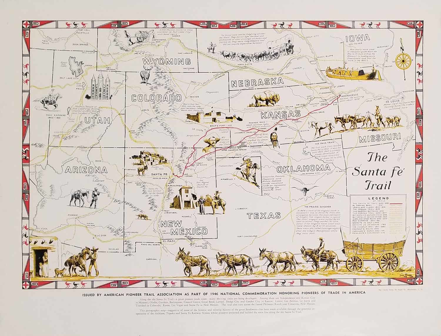 The Santa Fe Trail. by SOUTHWEST - SANTA FE TRAIL / ATCHISON, TOPEKA ...