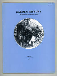 Garden History: The Journal of the Garden History Society Vol. 15 No.1 by Brent (Hon. Editor) Elliott - Paperback - First Edition - 1987 - from Andmeister Books (SKU: 6641)