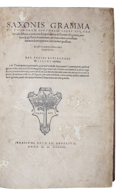 Saxonis Grammatici Danorum Historiae libri XVI, tre centis abhinc annis conscripta, tanta dictionis elegantia, rerung. gestarum varietate, ut cum omni vetustate contendere optimo iure videri possint. Accessit rerum memorabilium Index locupletissimus. ... (photo 2)