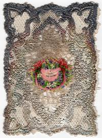 Unique 3D Elaborate Silver Lace Paper 8vo Valentine with Real Lace and Embossed Victorian Scrap