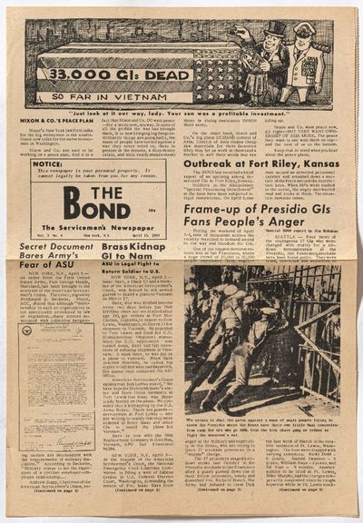 The Bond: The Servicemen's Newspaper – Vol. 3, No. 4, April 15, 1969