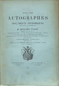 image of Vente 27 Juillet 1883 : Inventaire Des Autographes et Des Documents Historiques Composant La Collection De M. Benjamin Fillon. Séries XIII - XV. Hommes De Guerre, Vendée Contre-Révolutionnaire, Divers.