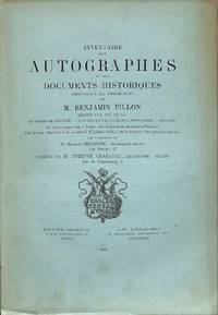 Vente 27 Juillet 1883 : Inventaire Des Autographes et Des Documents Historiques Composant La Collection De M. Benjamin Fillon. Séries XIII - XV. Hommes De Guerre, Vendée Contre-Révolutionnaire, Divers.