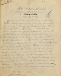 image of Art and the Broncho. Author's Autograph Manuscript signed (