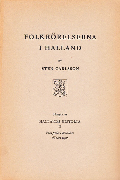Folkrörelser i Halland.