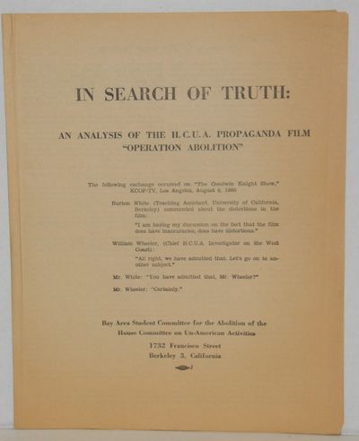 In search of truth: an analysis of the H.C.U.A. propaganda film "Operation Abolition