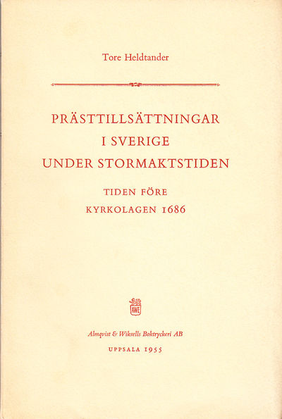 Prästtillsättningar i Sverige under…