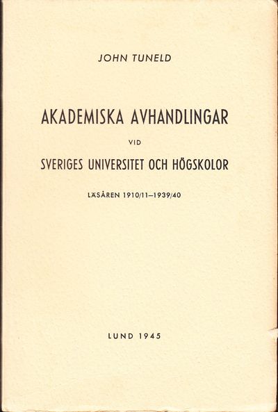 Akademiska avhandlingar vid Sveriges universitet…