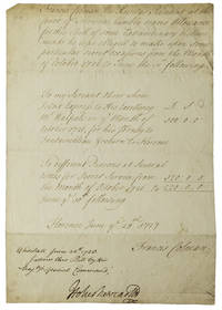 Autograph Document Signed ("Francis Colman"), being the request of a British diplomat in Italy for funds for "Secret Service" activity