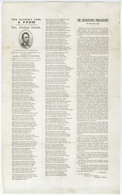 Lincoln Mourning Broadside