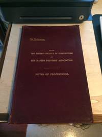 cover of Notes of Proceedings at an Arbitration between The London Society of Compositors and The Master Printers' Association (Stationers' Hall, London, E.C., 11th February, 1901)