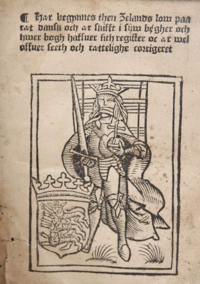 Hær begynnes then Zelands low paa ræt dansk och ær skrifft i syw bøgher och hwer bogh haffuer sith register oc ær wel affuer seeth och rættelighe corrigeret. (photo 2)