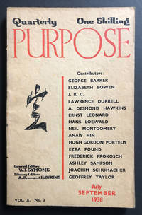 Purpose : A Quarterly Magazine, Volume 10, Number 3 (X; July - September 1938)