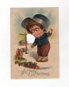 A Happy Christmas" -- Train-themed Childhood Greeting Card