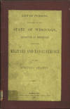 List of Persons, Residents of the State of Wisconsin, Reported as Deserters from the Military or Naval Service of the United States