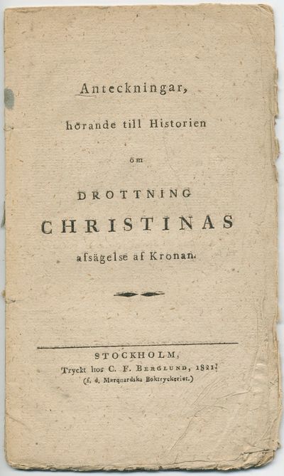 Anteckningar, hörande till historien om drottning…