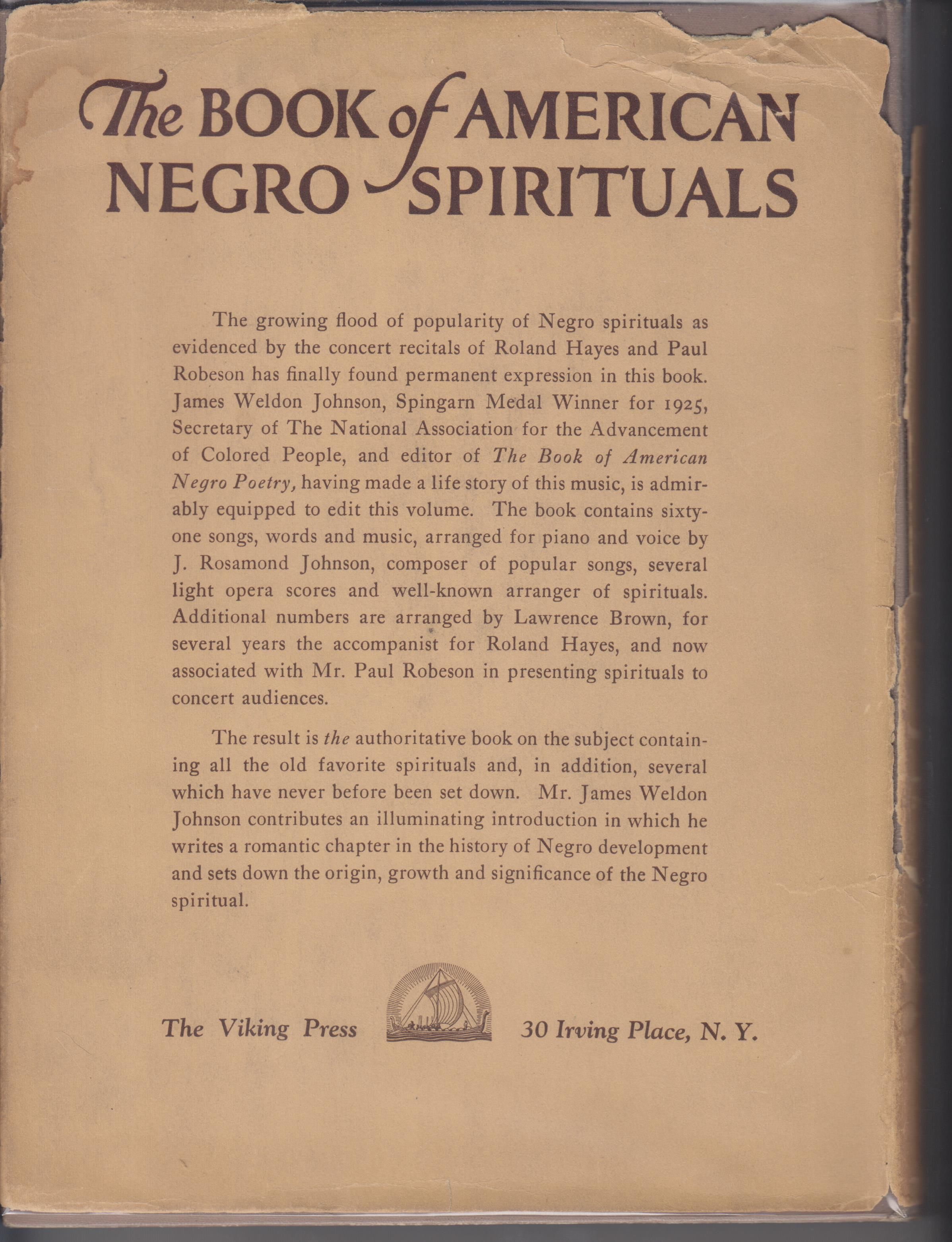 The Book of American Negro Spirituals by Lawrence (additional numbers