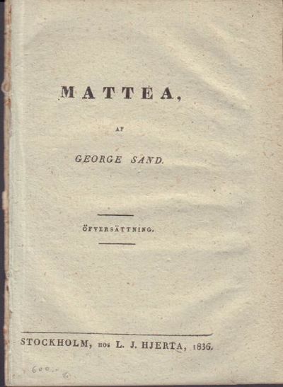 Mattea. Öfversättning.
