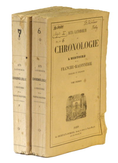 Acta Latomorum ou Chronologie de l’histoire de la…