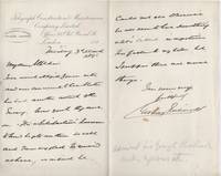 Autograph Letter Signed to his friend ALLCHIN (Sir George Henry, 1820-1896, Admiral, Hydrographer...