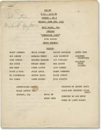 Penthouse Party (Original screenplay for the 1951 television episode, copy belonging to actor Jack Naughton)