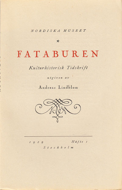 Fataburen. Kulturhistorisk tidskrift. 1929, häfte…