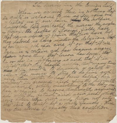 Circa 1900 – A tribute to missionary nurses