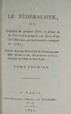 View Image 3 of 4 for Fédéraliste ou Collection de quelques Ecrits en faveur de la Constitution proposée aux États-Uni... Inventory #68284