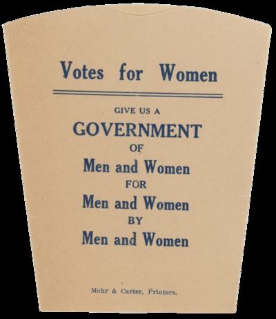 Woman Suffrage Campaign Songs and Votes for Women. [Two Rare Ohio Women’s Suffrage Handbills]