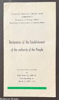 Declaration of the establishment of the authority of the people