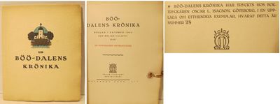 Ur Böö-dalens krönika. Börjad i oktober 1905. Den…