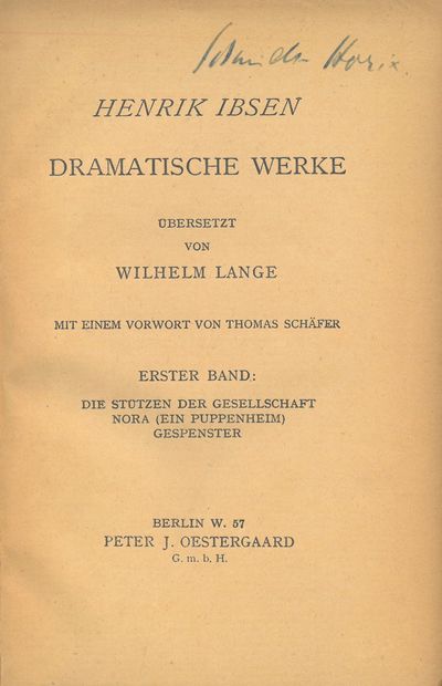 Dramatische Werke. Übersetzt von Wilhelm Lange. Mit einem Vorwort von Thomas Schäfer. I-III. (photo 2)