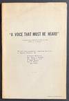 A voice that must be heard" (a quotation from Secretary of War Henry L. Stimson). Extracts from statements regarding Americans of Japanese ancestry by President Roosevelt, Hon. Henry L. Stimson, Hon. Joseph C. Grew, J. Edgar Hoover, Paul V. McNutt and others