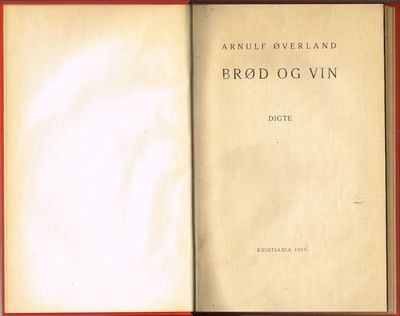 Brød og vin. Digte.