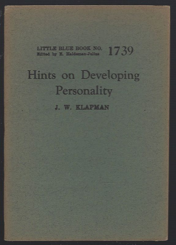 HINTS ON DEVELOPING PERSONALITY