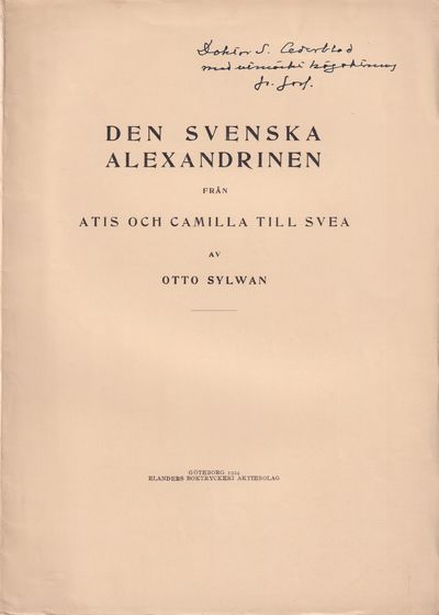 Den svenska alexandrinen från Atis och Camilla…