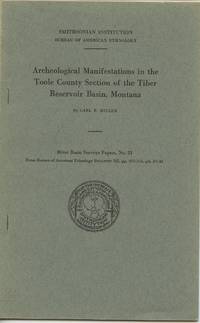 image of Archeological Manifestations in the Toole County Section of the Tiber Reservoir Basin, Montana
