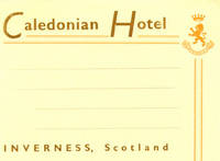 Baggage label for Caledonian Hotel.