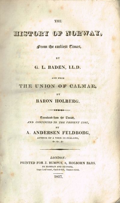 The History of Norway, From the earliest Times by…