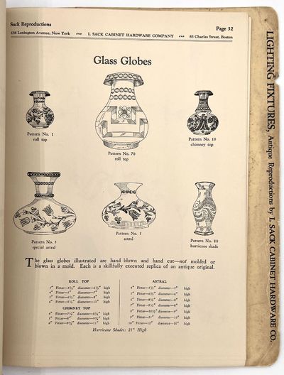 Boston & New York: I. Sack Cabinet Hardware Co, 1920. The folder has toning and soiling.. A promotio...