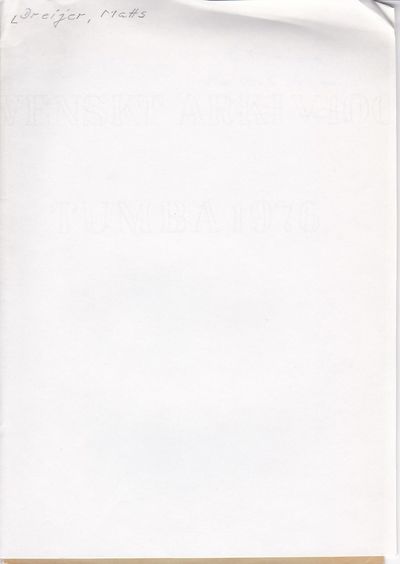 Die Ziernadel von Syllöda. Offprint from Suomen…