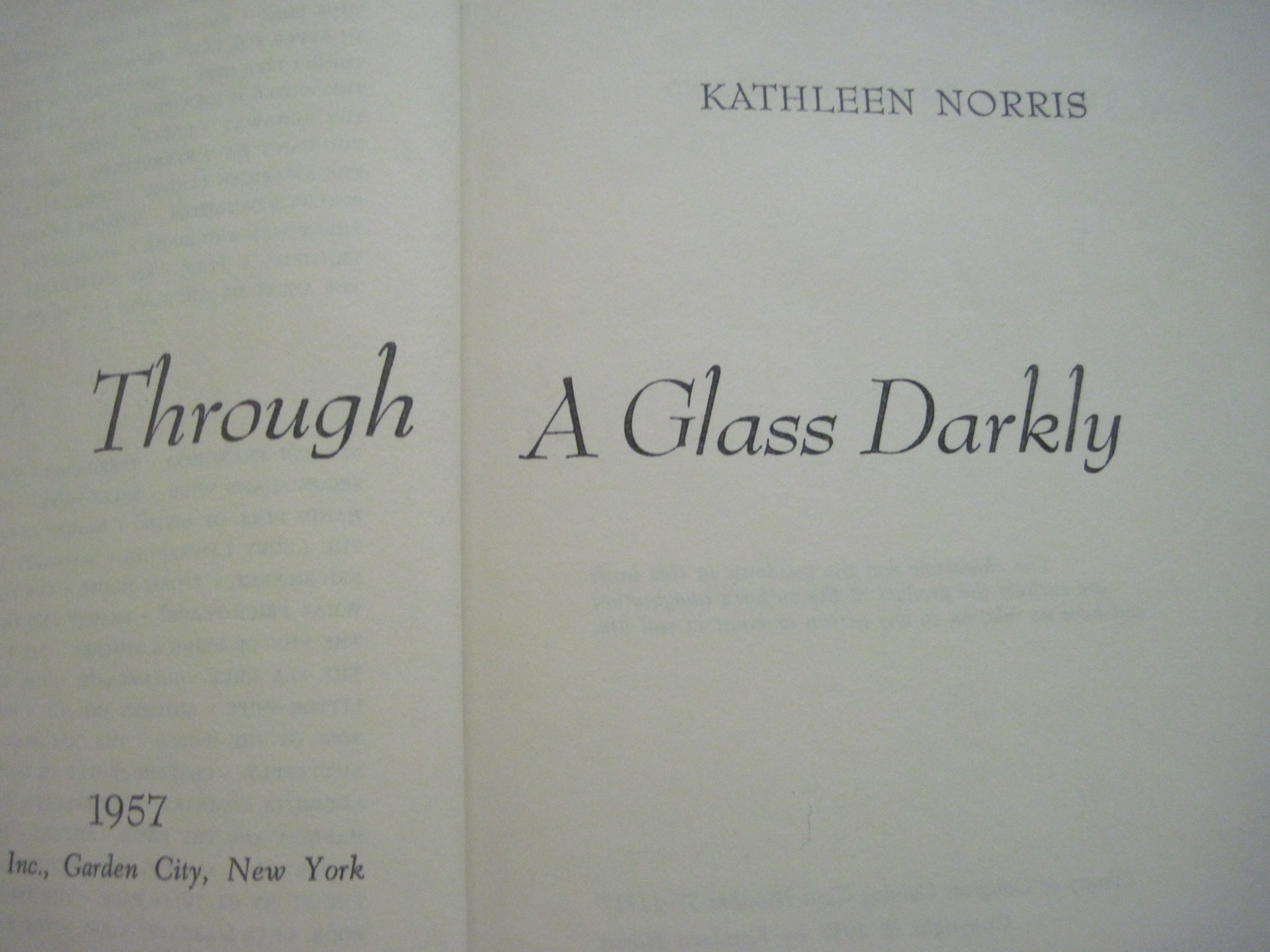 Through A Glass Darkly