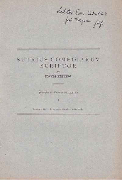Sutrius comediarum scriptor [= rubrik].