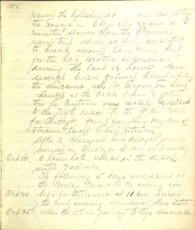 Manuscript diary of a journey to New Zealand and other far-away places