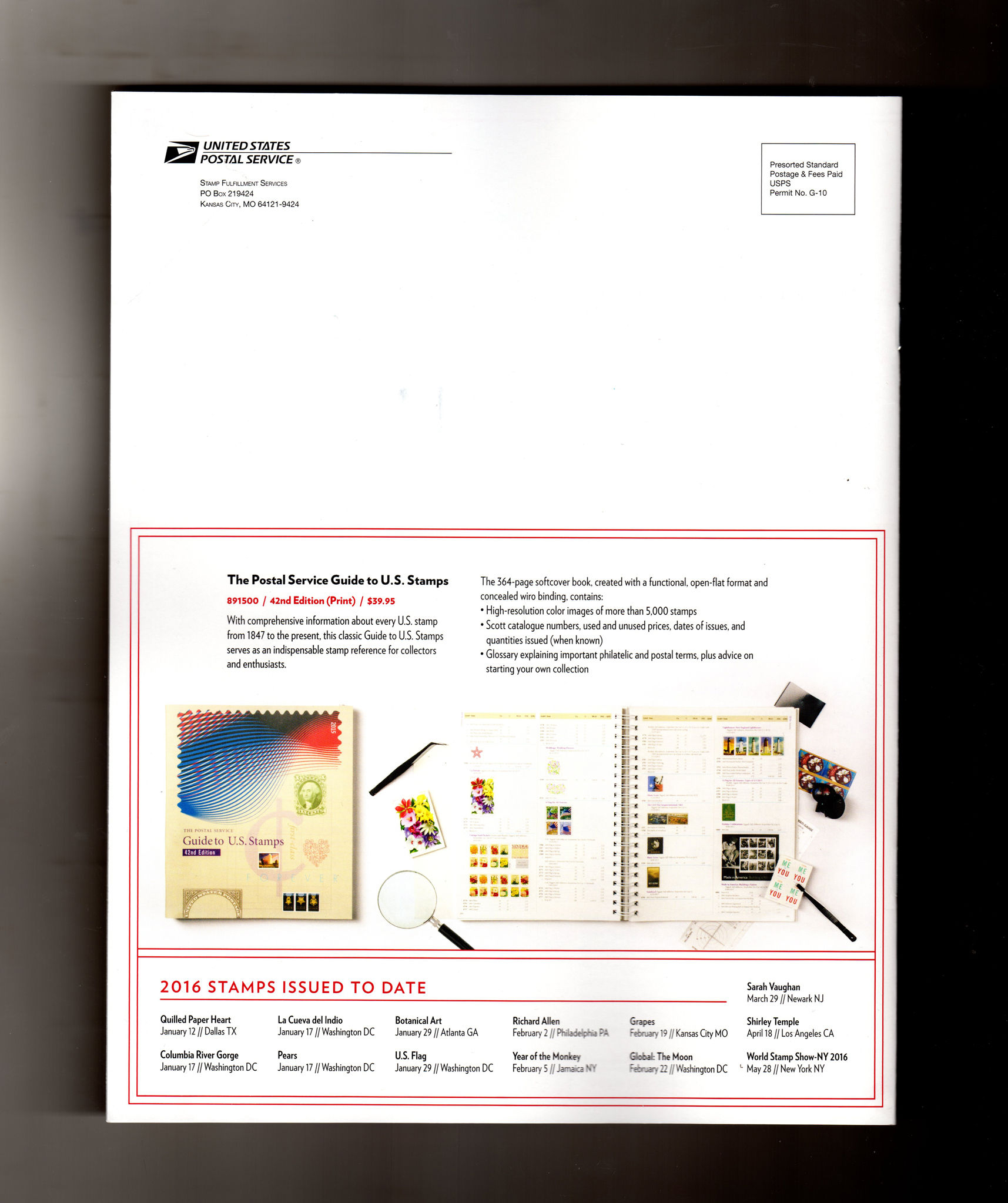 USA Philatelic Volume 21 / Quarter 1, 2016 Post Office Catalog